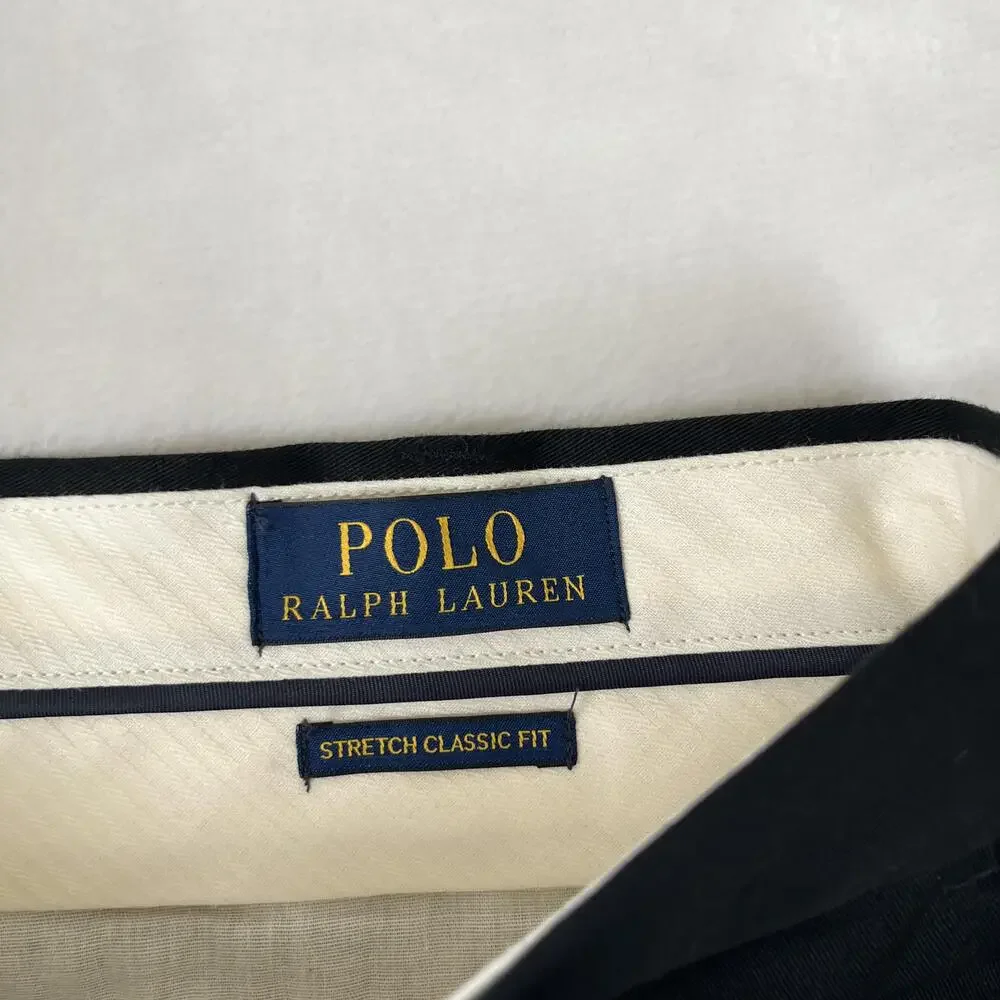 Polo Ralph Lauren Pants Mens 33x30 Black Stretch Classic Fit Chino Twill